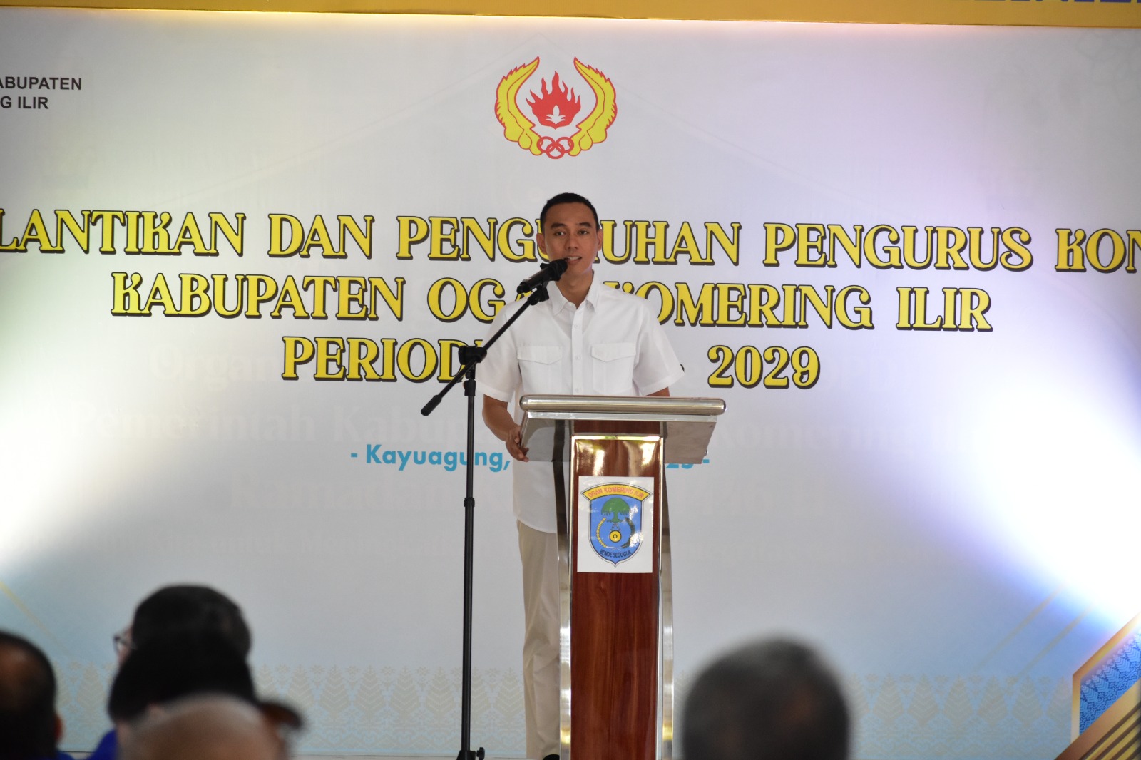 Bupati OKI, Muchendi Mahzareki dukung persiapan KONI OKI hadapi Pekan Olahraga Provinsi.