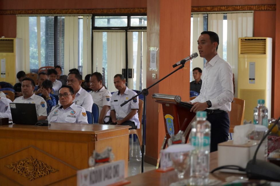 Bupati OKI, H. Muchendi dalam arahnya pada Rapat koordinasi.