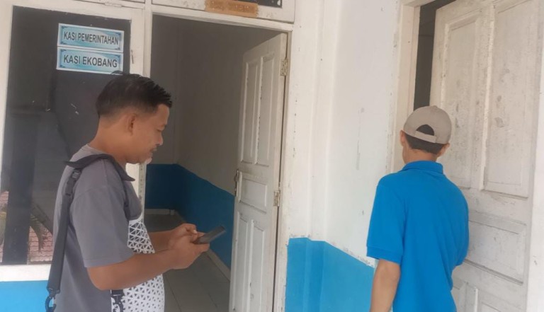 Ruang rapat kantor Kecamatan Pagar Gunung yang jadi lokasi OTT. foto Istimewa.