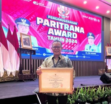 PT OKI Pulp And Paper Mills Raih Juara 1 Paritrana Award Sumatera Selatan 2024.