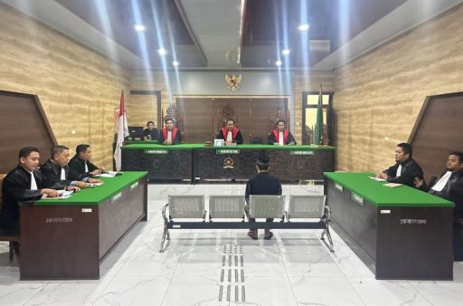 Sidang agenda pembacaan tuntutan di Pengadilan Negeri Lahat.