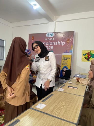 Pelajar Banyuasin Antusias Ikuti Sosialisasi Empat Pilar Bersama Amaliah Sobli