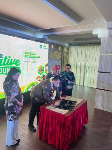 PT Pegadaian meresmikan The Gade Creative Lounge (TGCL) di Universitas Lampung (Unila).
