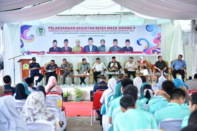 Pimpinan dan anggota DPRD Provinsi Sumatera Selatan (Sumsel) dari Daerah Pemilihan (Dapil) V menuntaskan agenda Reses Masa Sidang V Tahun Anggaran 2026 di Kabupaten Ogan Komering Ulu (OKU) dan OKU Selatan.