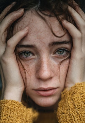 Ilustrasi wanita yang mengalami Anxiety dan Burnout.