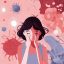 Ilustrasi wanita yang mengalami Polycystic Ovary Syndrome (PCOS).