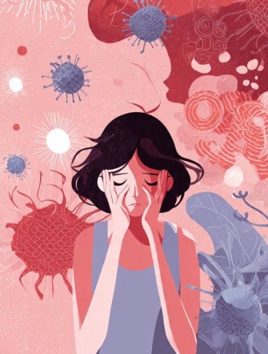 Ilustrasi wanita yang mengalami Polycystic Ovary Syndrome (PCOS).