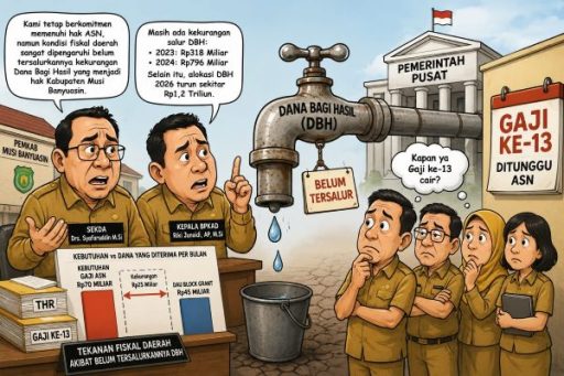 Gaji ke-13 ASN Muba Tertahan.
