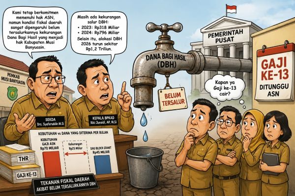 Gaji ke-13 ASN Muba Tertahan.