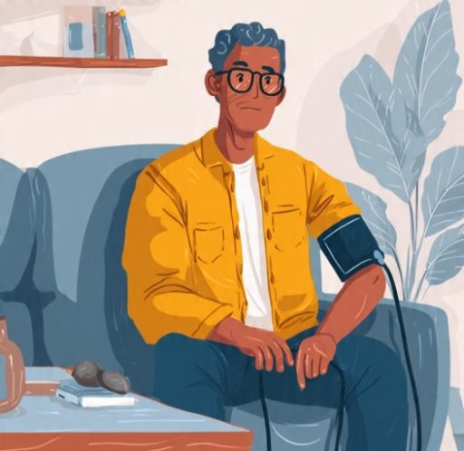 Ilustrasi seorang yang mengalami hipertensi.
