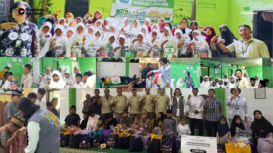 Sambut Tahun Ajaran Baru, Pegadaian Kanwil III Sumbagsel Ringankan Beban Pendidikan 60 Anak di Lampung
