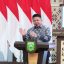 Gubernur Sumsel, H. Herman saat memberikan keynote speech pada pembukaan Benchmarking Kebijakan Dalam Negeri Pelatihan Kepemimpinan Nasional Tingkat I.